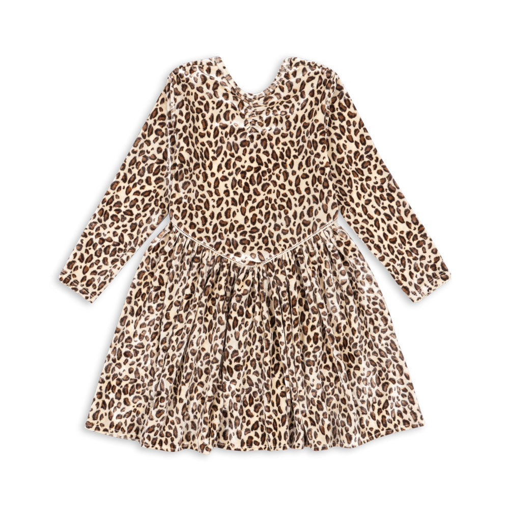 Carlito Leopard Print Velvet Dress